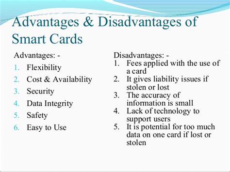 advantages and disadvantages of smart cards for online merchants|What is a Smart Card: The Pros and Co.